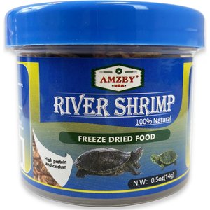 Amzey River Shrimp Freeze-Dried Turtle & Fish Food, 0.5-oz jar