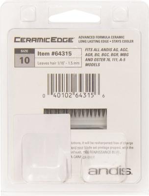 Show full view: Andis CeramicEdge Detachable Blade, #10, 1/16" - 1.5mm slide 4 of 10