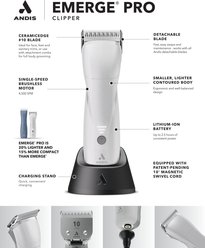 Andis Emerge Pro RDLC-2A LI Ecom Dog Clipper, Gray slide 2 of 6