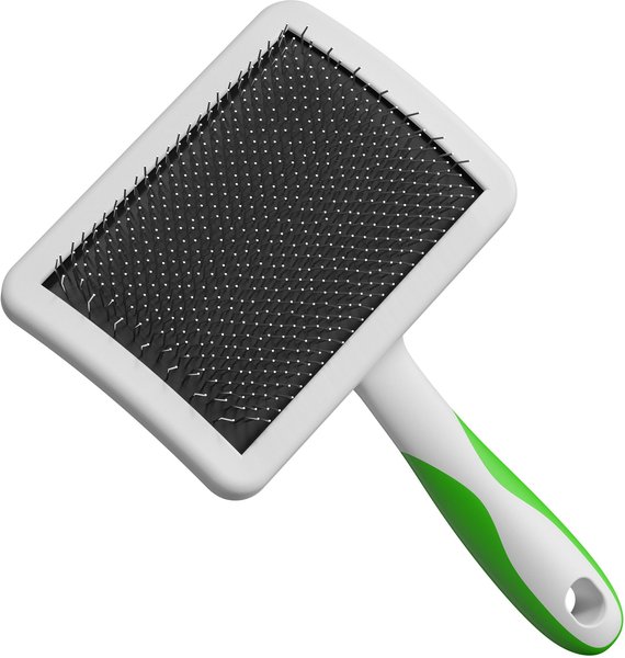Show full view: Andis Firm Slicker Dog Grooming Brush, Green/White, Large slide 2 of 4