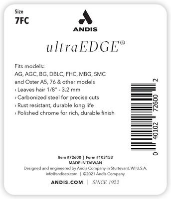 Show full view: Andis UltraEdge AGC Super 2-Speed Dog, Cat & Small Pet Clipper + UltraEdge Detachable Blade, #7FC, 1/8-in, 3.2mm slide 8 of 9