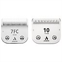 Andis UltraEdge Detachable Blade, #10, 1/16", 1.5mm + UltraEdge Detachable Blade, #7FC, 1/8-in, 3.2mm