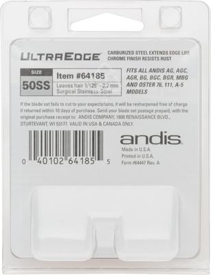 Show full view: Andis UltraEdge Detachable Blade, #50SS, 1/125" - 0.2 mm slide 3 of 9