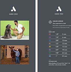 Andis Wide Blade 8-Piece Dog, Cat & Small Pet Grooming Combs slide 2 of 6