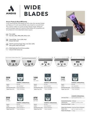 Show full view: Andis Wide Blade 8-Piece Dog, Cat & Small Pet Grooming Combs slide 5 of 6