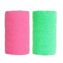 Andover Healthcare CoFlex Vet Horse, Dog & Cat Bandage, Neon Pink, 4-in & Andover Healthcare CoFlex Vet Horse, Dog & Cat Bandage, Neon Green, 4-in