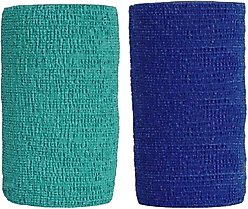 Andover Healthcare CoFlex Vet Horse, Dog & Cat Bandage, Teal, 4-in & Andover Healthcare CoFlex Vet Horse, Dog & Cat Bandage, Blue, 4-in