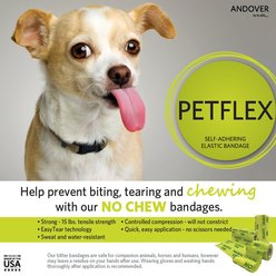 Andover Healthcare PetFlex Bitter No Chew Dog, Cat & Small Animal Bandage, 2-in slide 2 of 4