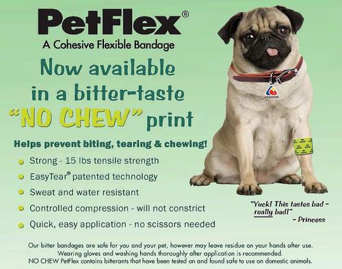 Show full view: Andover Healthcare PetFlex Bitter No Chew Dog, Cat & Small Animal Bandage, 4-in, bundle of 2 slide 4 of 7
