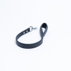 Angel Alpine Padded Handle Dog Leash, Midnight Black, Small: 2-ft long, 3/4-in wide