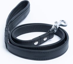 Angel Alpine Padded Leather Dog Leash, Black, 48 x 3/4-in