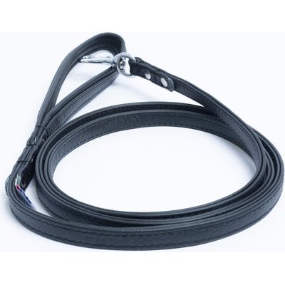 Angel Angel Alpine Padded Leather Dog Leash, Black, 72 x 1/2-in