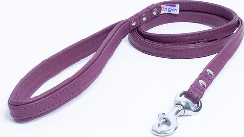 Show full view: Angel Alpine Padded Leather Dog Leash, Purple, 72 x 1/2-in slide 3 of 5