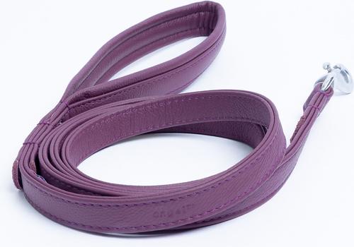 Show full view: Angel Alpine Padded Leather Dog Leash, Purple, 72 x 1/2-in slide 4 of 5