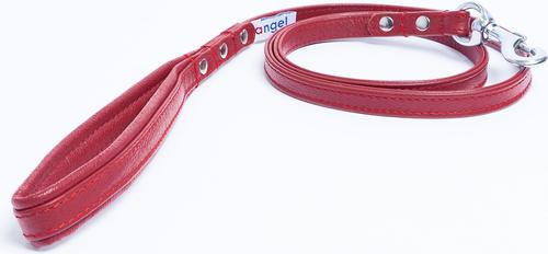 Show full view: Angel Alpine Padded Leather Dog Leash, Red, 72 x 1/2-in slide 3 of 5