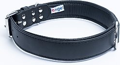 Angel Alpine Padded Leather Standard Dog Collar, Black, 24" x 1.25" slide 2 of 5