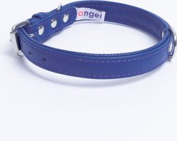 Angel Alpine Padded Leather Standard Dog Collar, Blue, 16 x 3/4-in slide 2 of 6