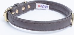 Angel Alpine Padded Leather Standard Dog Collar, Brown, 14 x 3/4-in slide 2 of 5