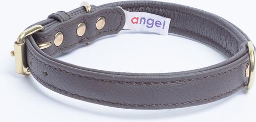 Show full view: Angel Alpine Padded Leather Standard Dog Collar, Brown, 14 x 3/4-in slide 2 of 6