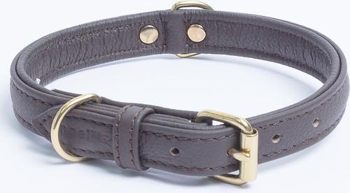 Show full view: Angel Alpine Padded Leather Standard Dog Collar, Brown, 14 x 3/4-in slide 3 of 6