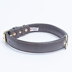 Angel Alpine Padded Leather Standard Dog Collar, Brown, 20 x 1-in slide 2 of 5