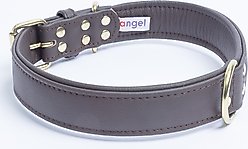 Angel Alpine Padded Leather Standard Dog Collar, Brown, 26" x 1.25" slide 2 of 5