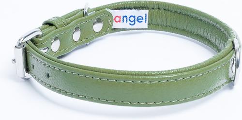 Show full view: Angel Alpine Padded Leather Standard Dog Collar, Green, 18 x 3/4-in slide 2 of 6