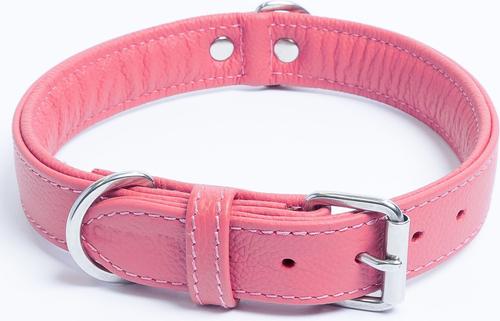 Show full view: Angel Alpine Padded Leather Standard Dog Collar, Pink, 22 x 1-in slide 4 of 7