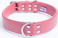 Angel Alpine Padded Leather Standard Dog Collar, Pink, 24" x 1.25"