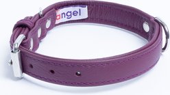 Angel Alpine Padded Leather Standard Dog Collar, Purple, 14 x 3/4-in slide 2 of 5