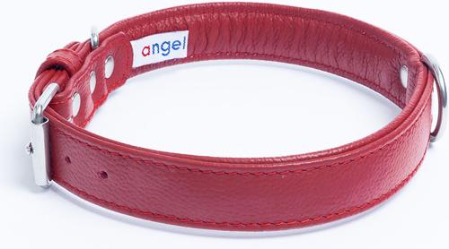 Show full view: Angel Alpine Padded Leather Standard Dog Collar, Red, 20 x 1-in slide 4 of 7