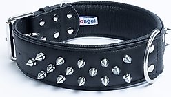 Angel Amsterdam Multi-line Spiked Standard Dog Collar, Black, 26 x 2-in slide 2 of 5