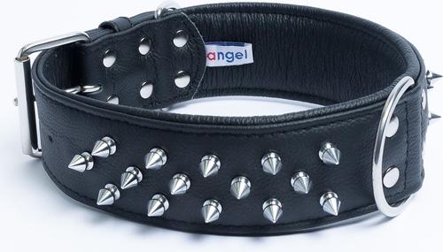 Show full view: Angel Amsterdam Multi-line Spiked Standard Dog Collar, Black, 26 x 2-in slide 2 of 6