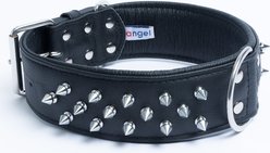 Angel Amsterdam Multi-line Spiked Standard Dog Collar, Black, 28 x 2-in slide 2 of 5