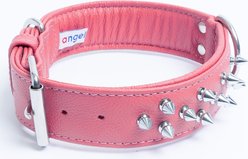 Angel Amsterdam Multi-line Spiked Standard Dog Collar, Pink, 24 x 1.5-in slide 2 of 5