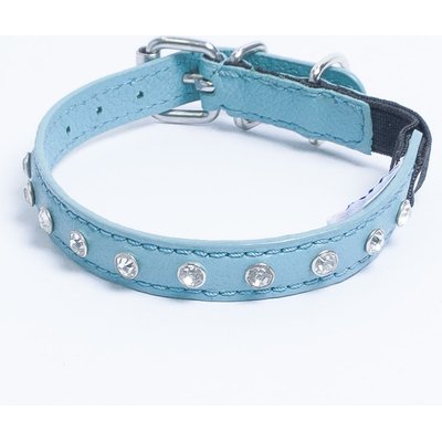 Angel Angel Athens Rhinestone Standard Cat Collar, Light Blue, 10 x 1/2-in