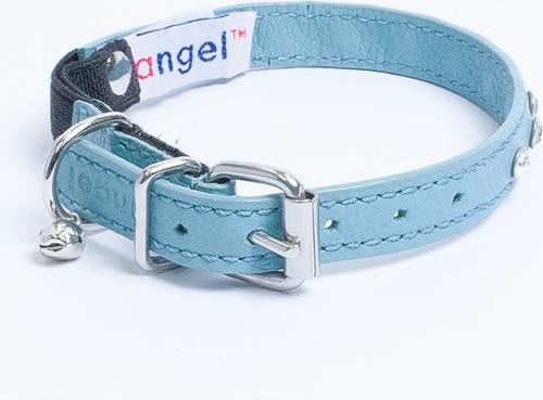 Show full view: Angel Athens Rhinestone Standard Cat Collar, Light Blue, 12 x 1/2-in slide 2 of 5