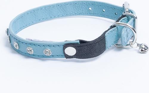 Show full view: Angel Athens Rhinestone Standard Cat Collar, Light Blue, 12 x 1/2-in slide 3 of 5