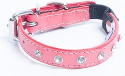 Angel Athens Rhinestone Standard Cat Collar, Pink, 12 x 1/2-in