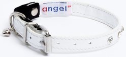 Angel Athens Rhinestone Standard Cat Collar, White, 12 x 1/2-in slide 2 of 5