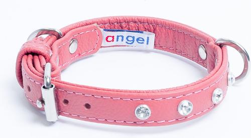 Show full view: Angel Athens Rhinestone Standard Dog Collar, Pink, 14 x 3/4-in slide 2 of 7