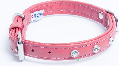 Show full view: Angel Athens Rhinestone Standard Dog Collar, Pink, 18 x 3/4-in slide 2 of 6
