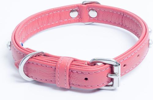 Show full view: Angel Athens Rhinestone Standard Dog Collar, Pink, 18 x 3/4-in slide 3 of 6