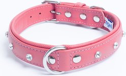 Angel Athens Rhinestone Standard Dog Collar, Pink, 22 x 1-in