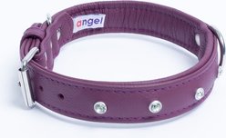 Angel Athens Rhinestone Standard Dog Collar, Purple, 22 x 1-in slide 2 of 5