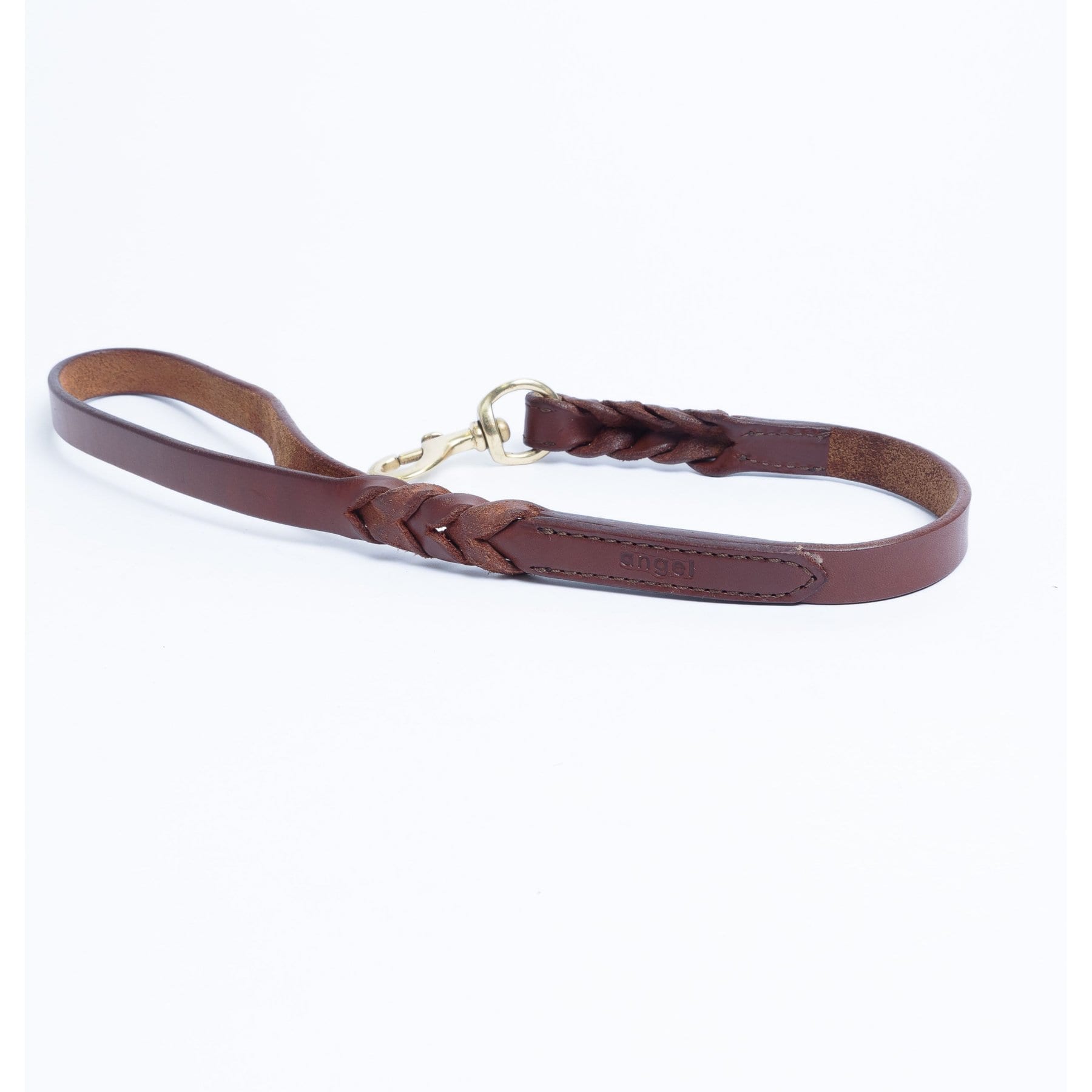 Angel Braided Traffic Dog Leash, Brown, Medium: 2-ft long, 3/4-in wide