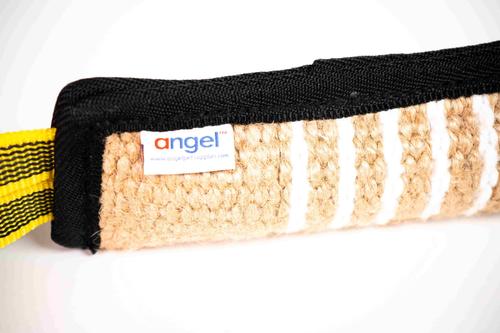 Show full view: Angel Endurance Jute Tug 2-Handle Tough Dog Tug Toy, Black slide 2 of 5