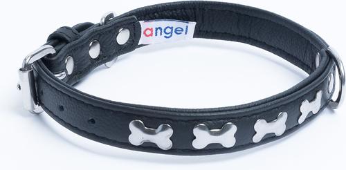 Show full view: Angel Rotterdam Bones Standard Dog Collar, Black, 14 x 3/4-in slide 3 of 7