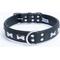 Show in main carousel: Angel Rotterdam Bones Standard Dog Collar, Black, 24" x 1.25" slide 1 of 6