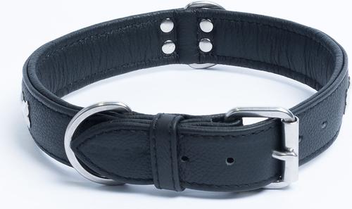 Show full view: Angel Rotterdam Bones Standard Dog Collar, Black, 24" x 1.25" slide 3 of 6